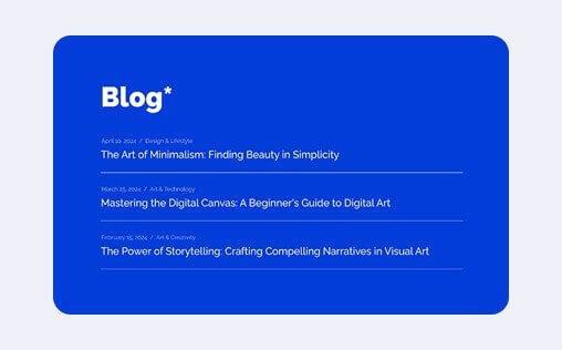 Website template design number one