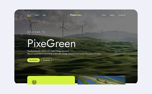 Website template design number three