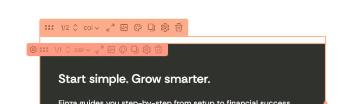 Homepage feature section three display